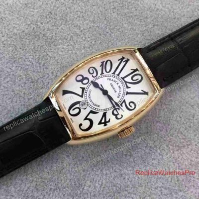 Franck Muller Price List - Franck Muller Conquistador Replica Mens Watch Rose Gold Leather Band